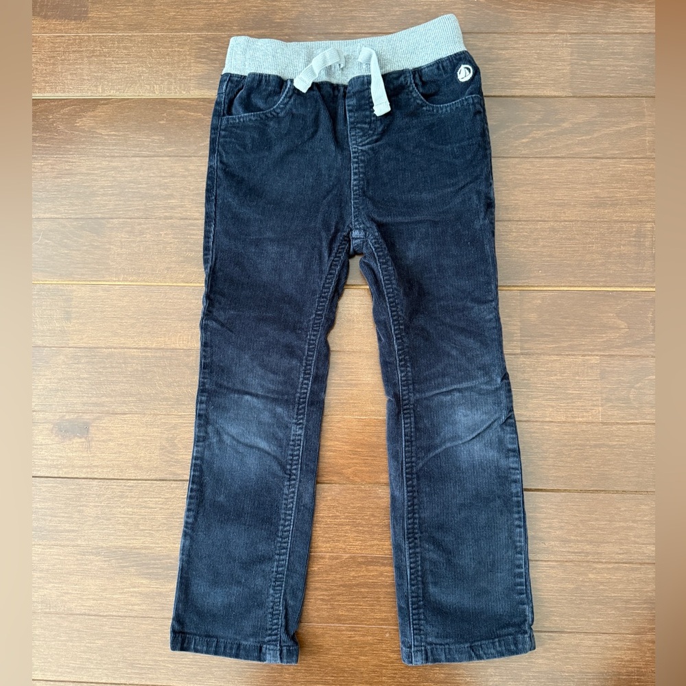 Petit Bateau 5ans Pull-On Corduroy Pants in Dark Blue